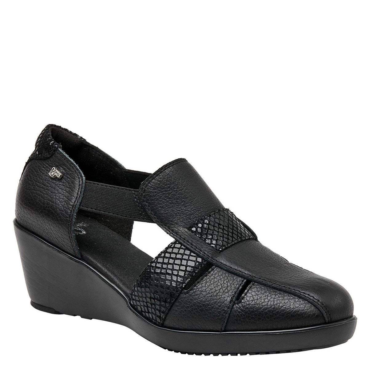 16 HRS - Sandalia Mujer Cuero Negro 16 Hrs