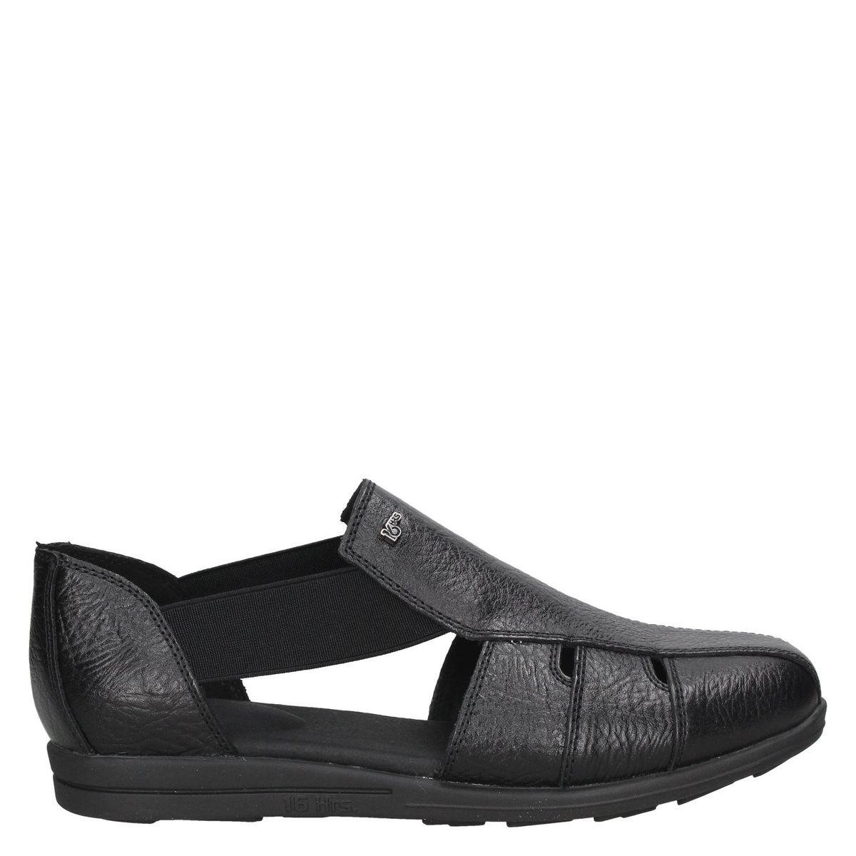 16 HRS - Sandalia Mujer Cuero Negro 16 Hrs