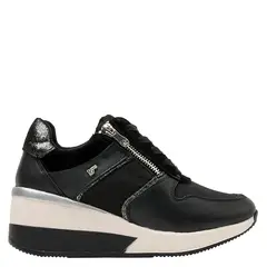 16 HRS - Zapatilla Urbana Mujer Cuero Negro