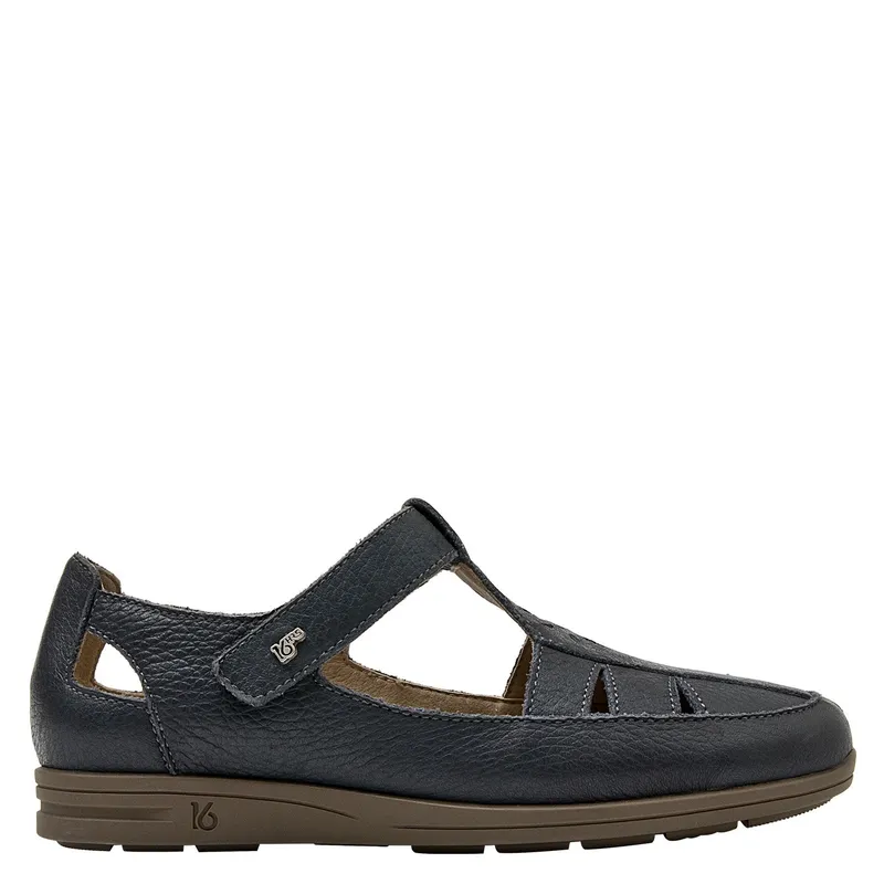 16 HRS Sandalia Mujer Cuero Azul 16 Hrs