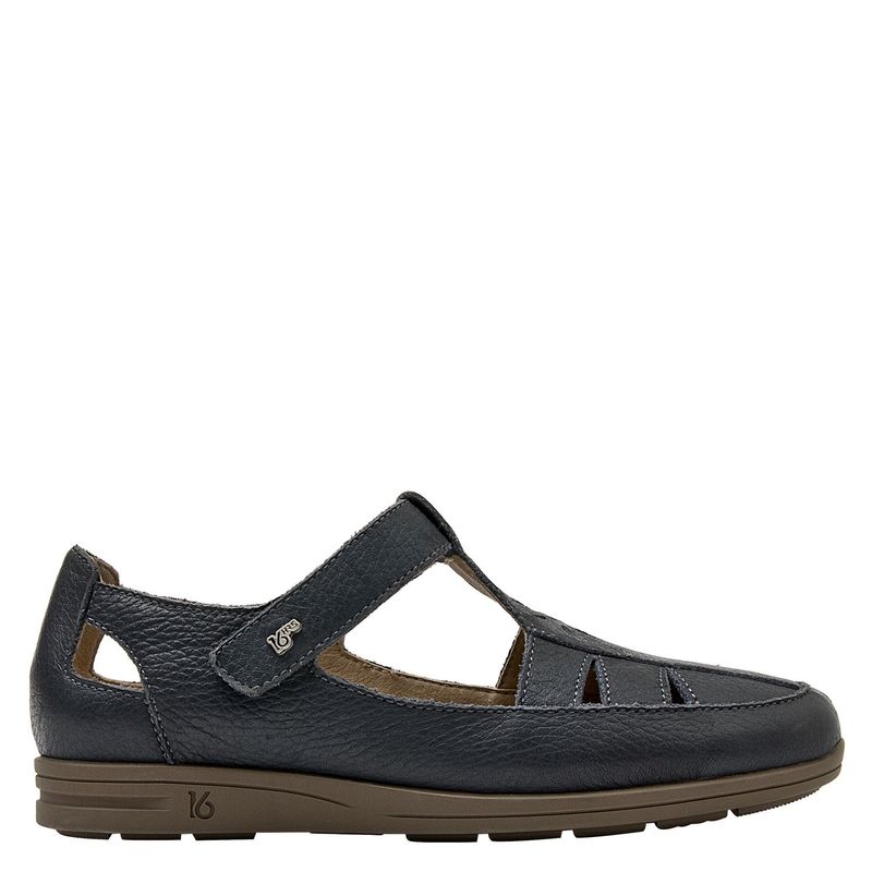 16 HRS Sandalia Mujer Cuero Azul 16 Hrs