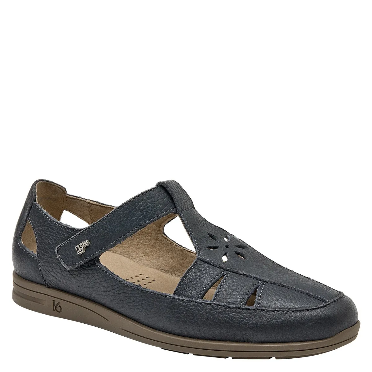 16 HRS - Sandalia Mujer Cuero Azul 16 Hrs