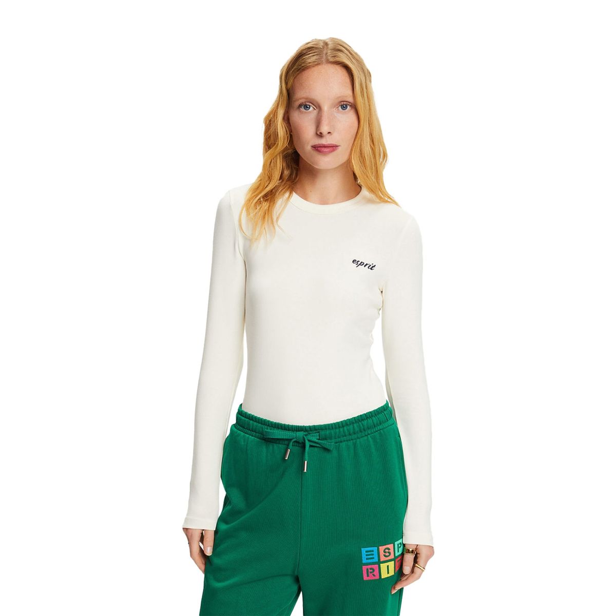 ESPRIT - Polera Manga Larga Algodón Mujer Esprit
