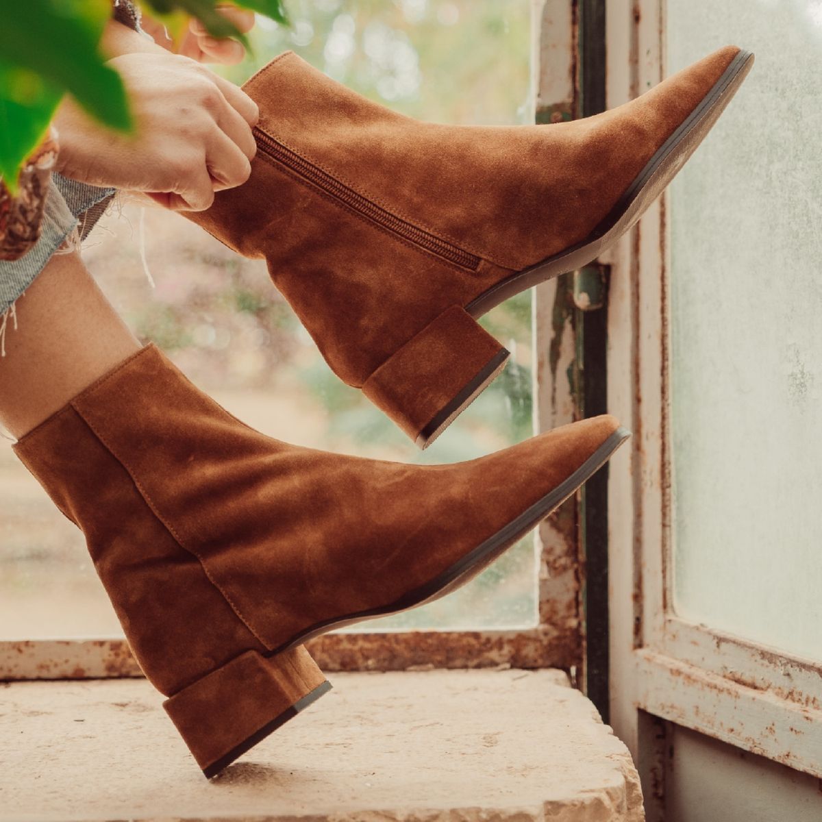 URCO - Botín Mujer Cuero Café Urco