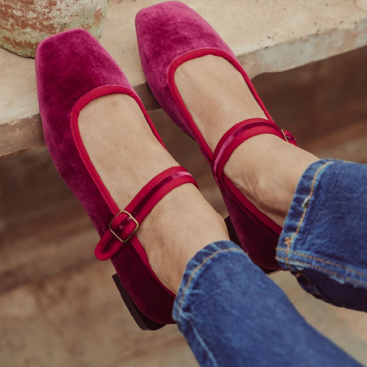 URCO - Ballerina Mujer Rojo Urco