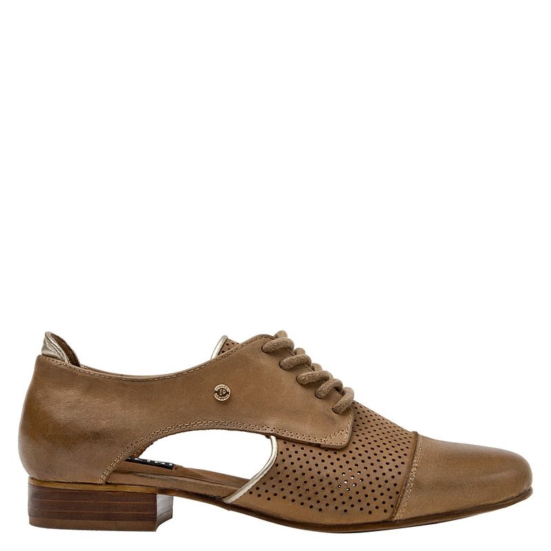 POLLINI - Zapato Casual Mujer Cuero Cafe Pollini