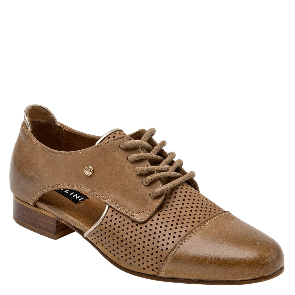 POLLINI - Zapato Casual Mujer Cuero Cafe Pollini