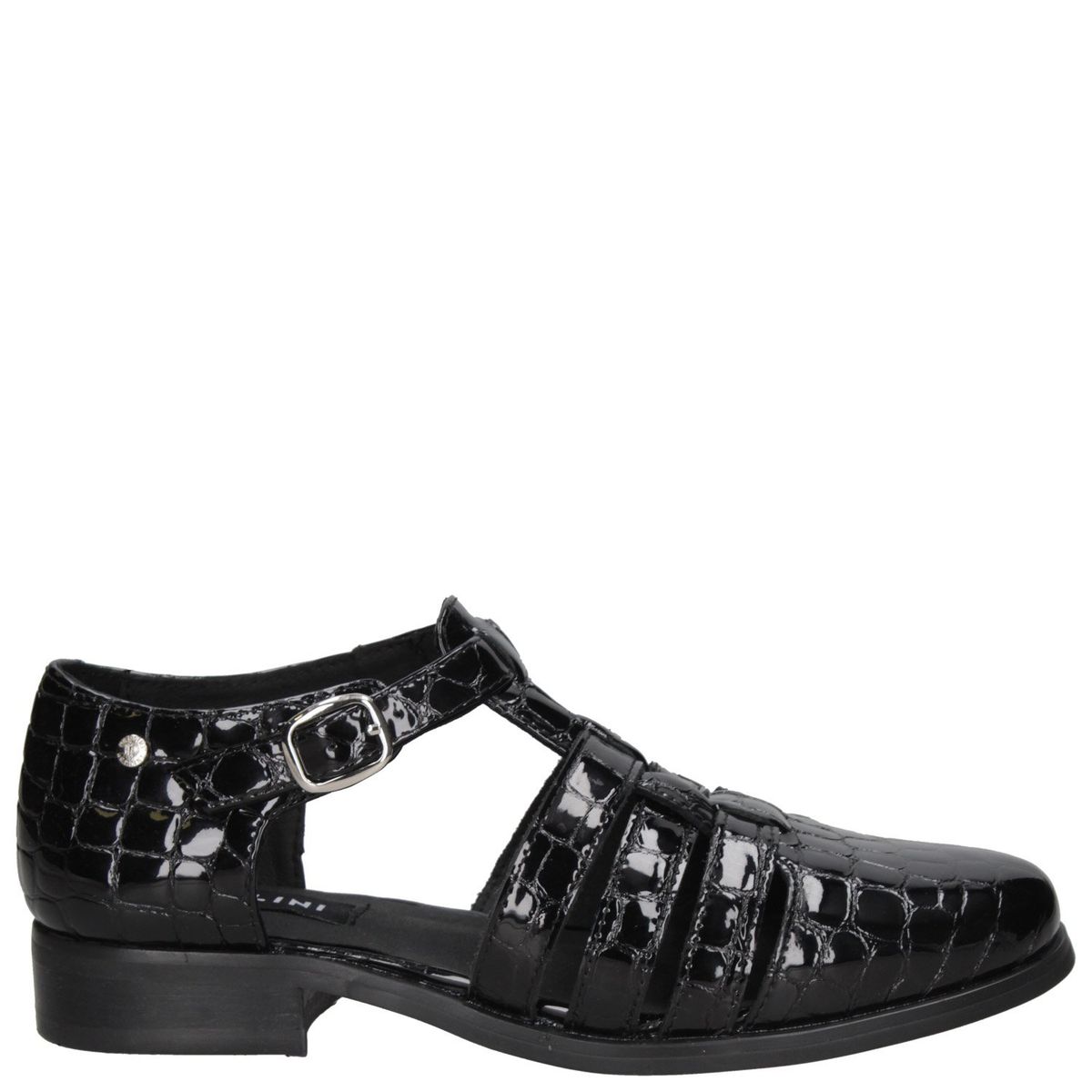 POLLINI - Zapato Casual Mujer Cuero Negro Pollini