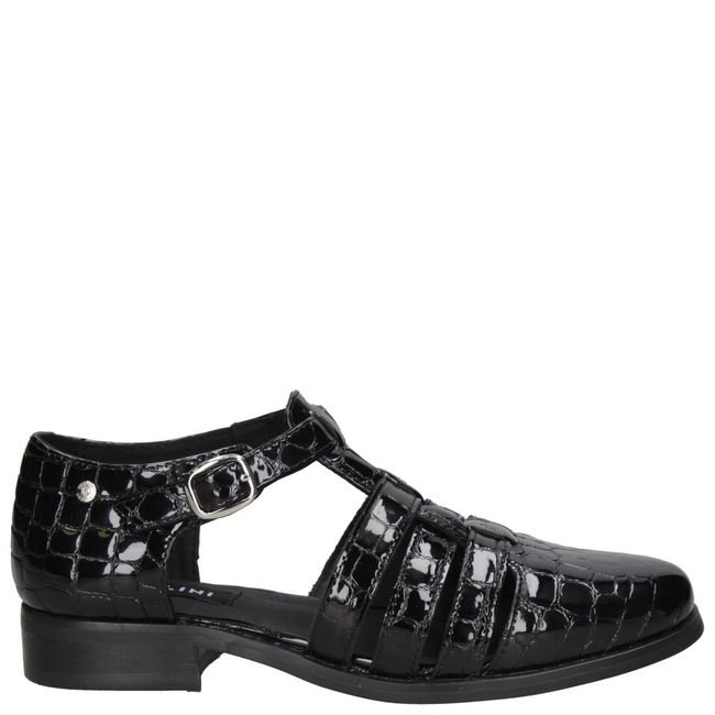 POLLINI - Zapato Casual Mujer Cuero Negro Pollini