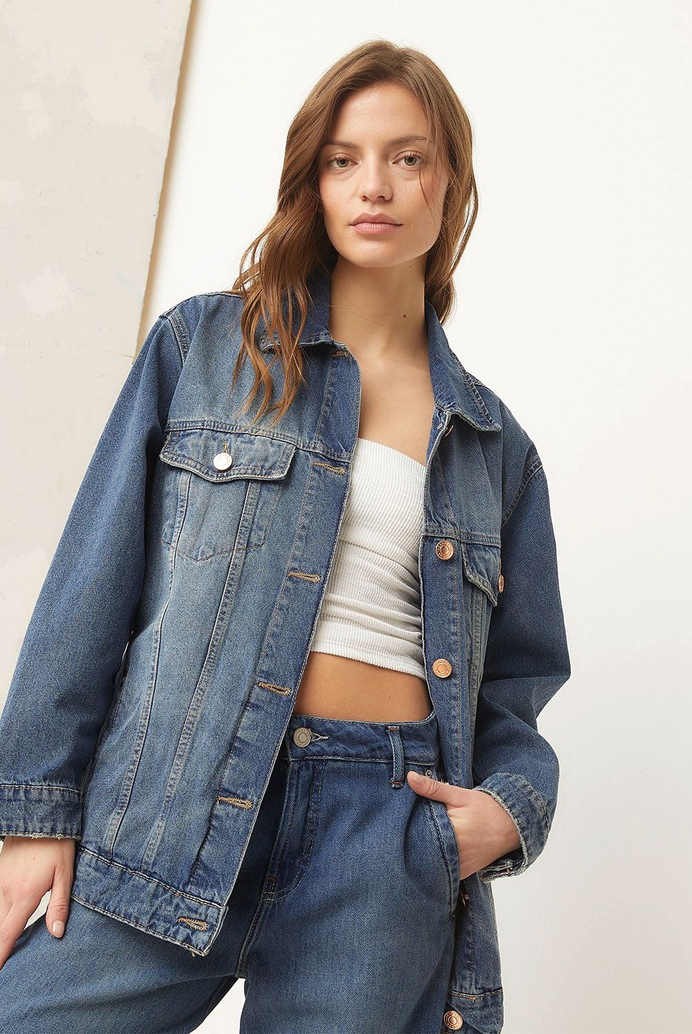 AMERICANINO - Chaqueta/Camisa Denim Mujer Americanino