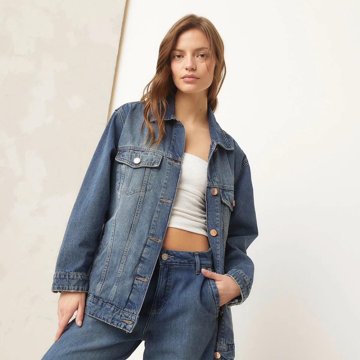 AMERICANINO - Chaqueta/Camisa Denim Mujer Americanino