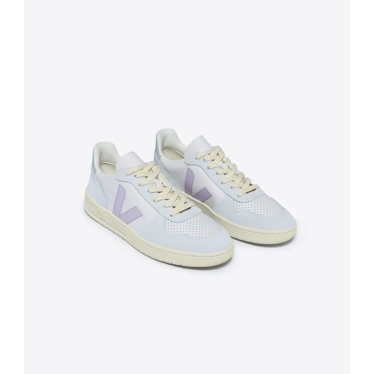 VEJA - V-10 Zapatilla Urbana Mujer Cuero Azul Veja