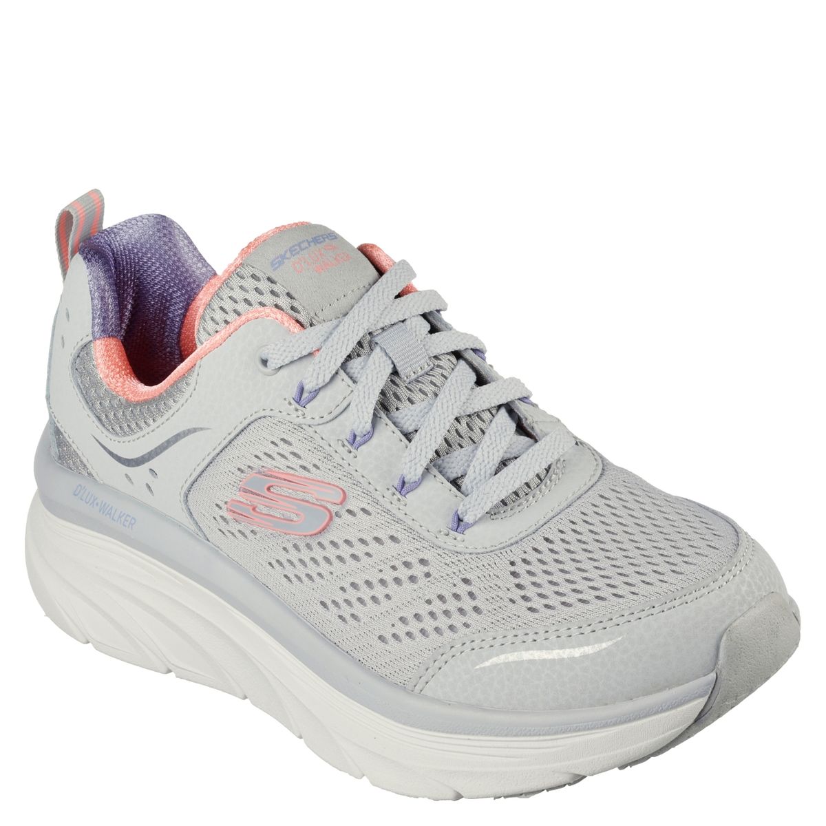 SKECHERS - Zapatilla Urbana Mujer Cuero Gris Skechers