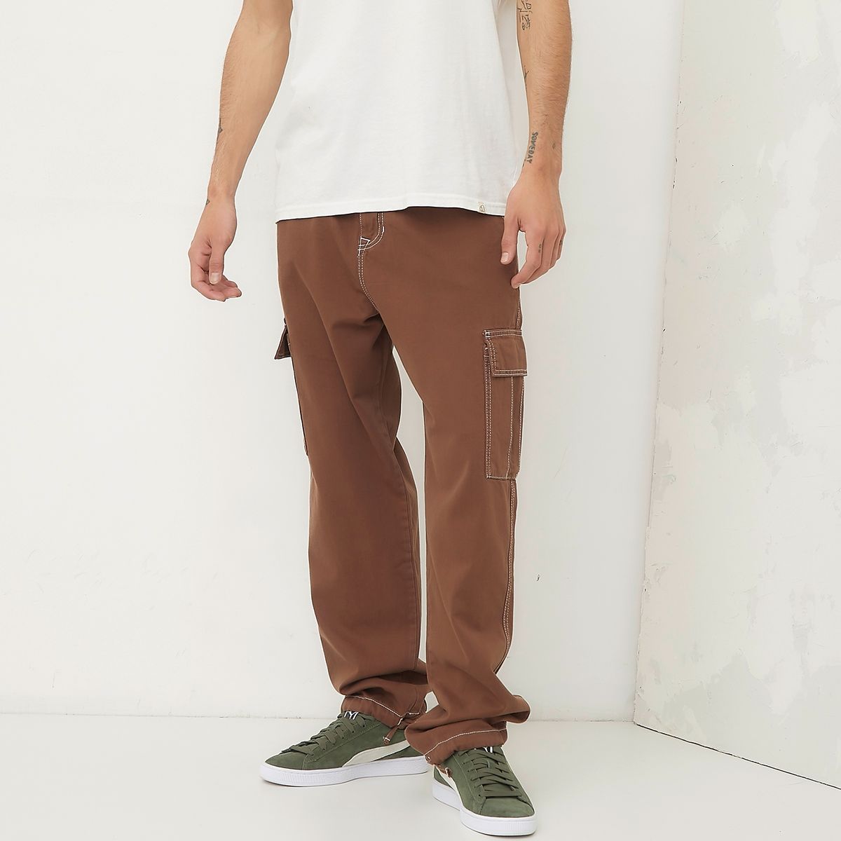 AMERICANINO - Jeans Cargo Americanino Calce Recto Algodón Hombre