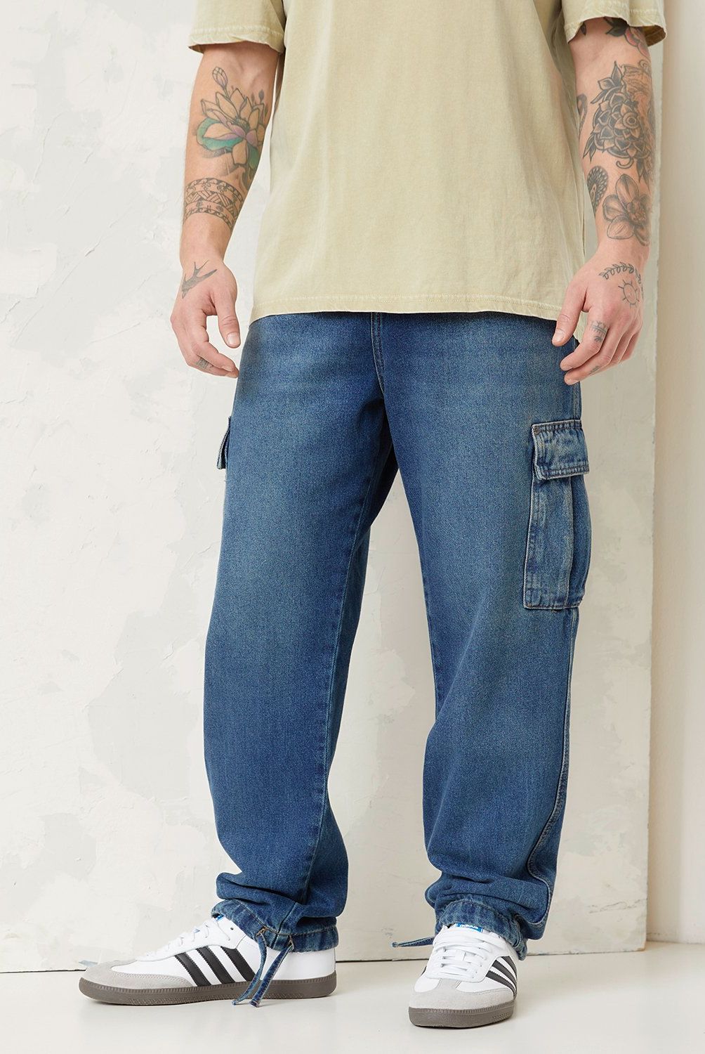 AMERICANINO - Jeans Cargo Americanino Calce Recto Algodón Hombre