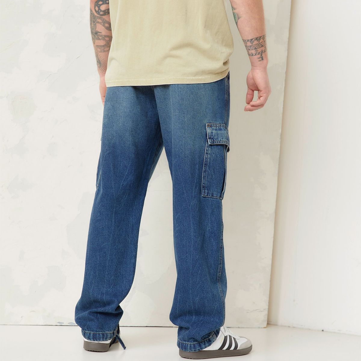 AMERICANINO - Jeans Cargo Americanino Calce Recto Algodón Hombre