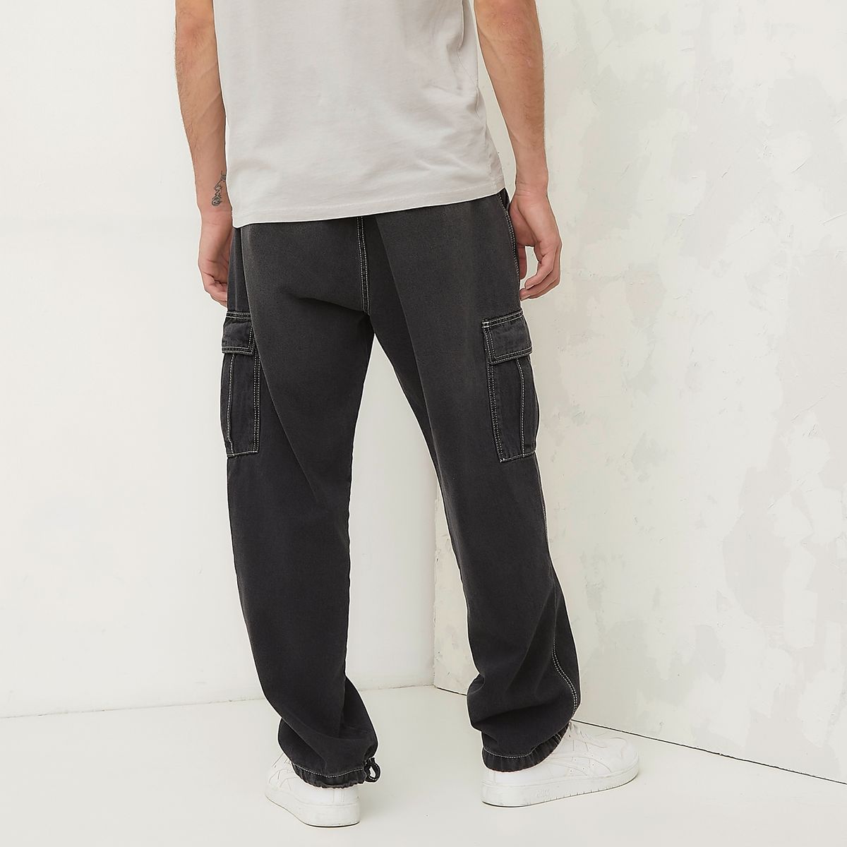 AMERICANINO - Jeans Cargo Americanino Calce Recto Algodón Hombre