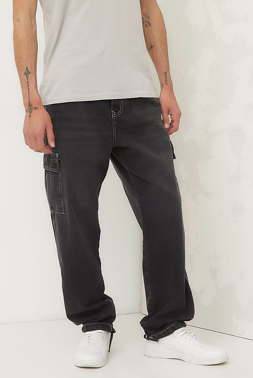 AMERICANINO - Jeans Cargo Americanino Calce Recto Algodón Hombre