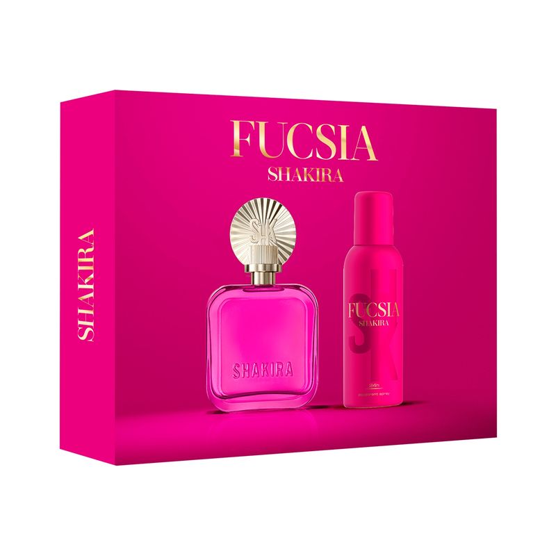 SHAKIRA - Set Regalo Shakira Perfume Mujer Perfume Mujer Fucsia EDP 80ml + Desodorante 150ml