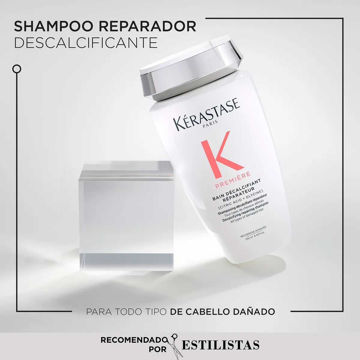 KERASTASE - Shampoo Reparación Cabello Dañado Première Bain Décalcifiant Réparateur 250ml Kérastase