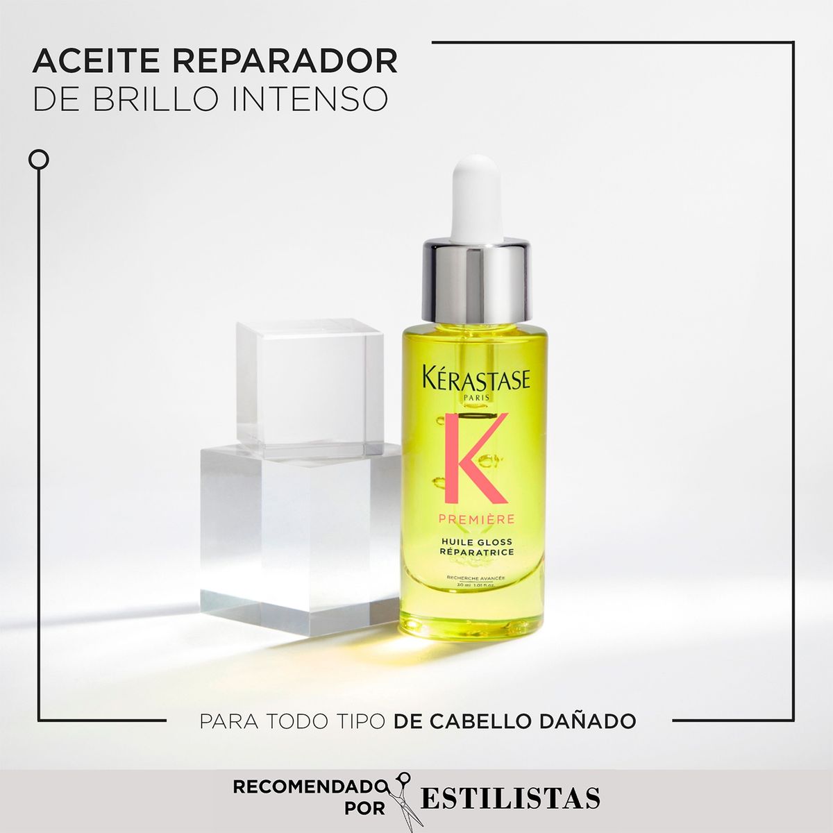 KERASTASE - Aceite Reparación Cabello Dañado Première Huile Gloss Réparatrice 30ml Kérastase