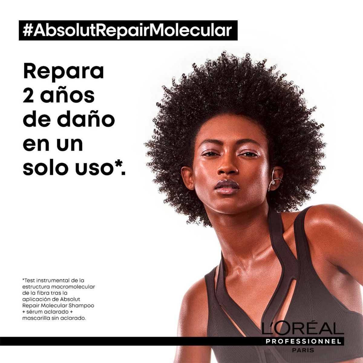 LOREAL PROFESSIONNEL - Set Profesional Reparación Estructura Molecular Cabello Absolut Repair Molecular Shampoo 500Ml + Serúm 75Ml + Aceite  30Ml Serie Expert Loreal Professionnel