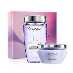 KERASTASE - Set Cabello Rubio o Decolorado Blond Absolu Shampoo 250ml + Máscara 200ml Kérastase