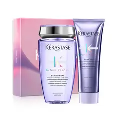 KERASTASE - Set Reparación Cabello Rubio o Decolorado Blond Absolu Shampoo 250ml + Acondicionador 250ml Kérastase