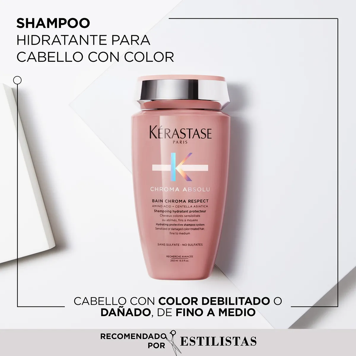 KERASTASE - Set Reparación Cabello Con Color Chroma Absolu Shampoo 250ml + Acondicionador 200ml Kérastase