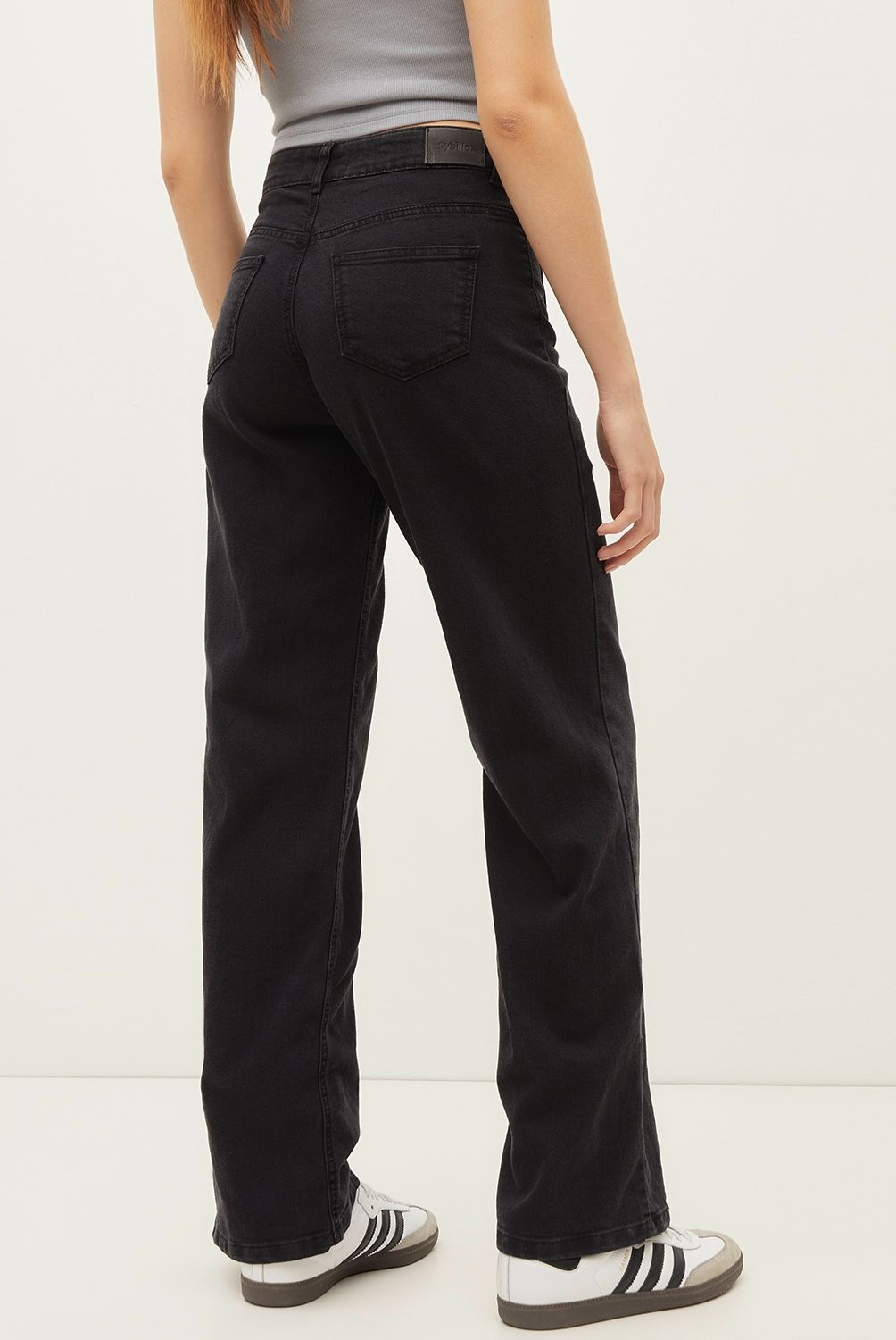 SYBILLA - Jeans Straight Tiro Medio Mujer Sybilla