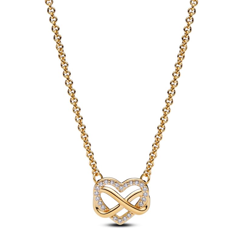 PANDORA - Collar Corazón Infinito Brillante Mujer Pandora