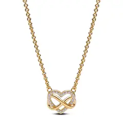 PANDORA - Collar Corazón Infinito Brillante Mujer