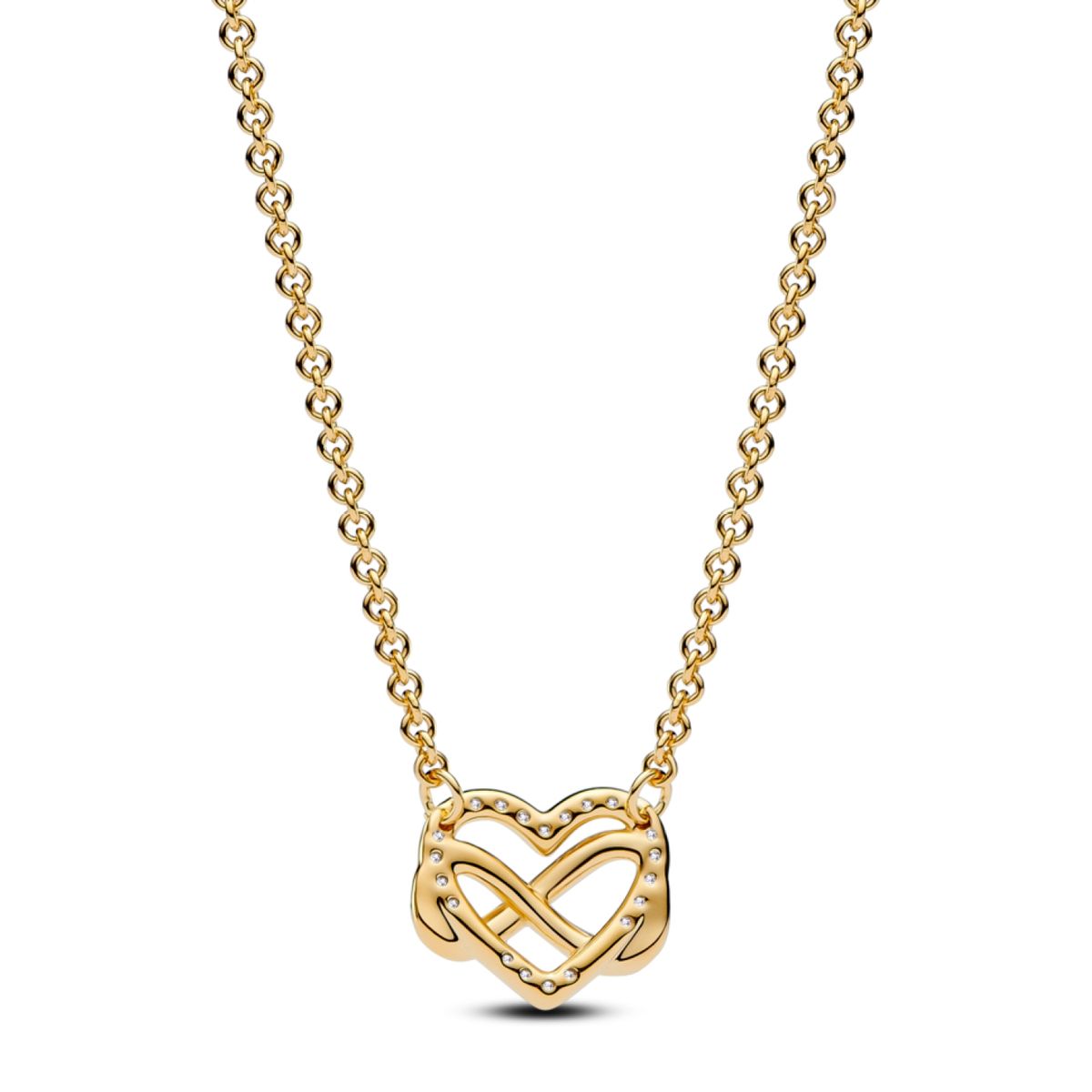 PANDORA - Collar Corazón Infinito Brillante Mujer Pandora