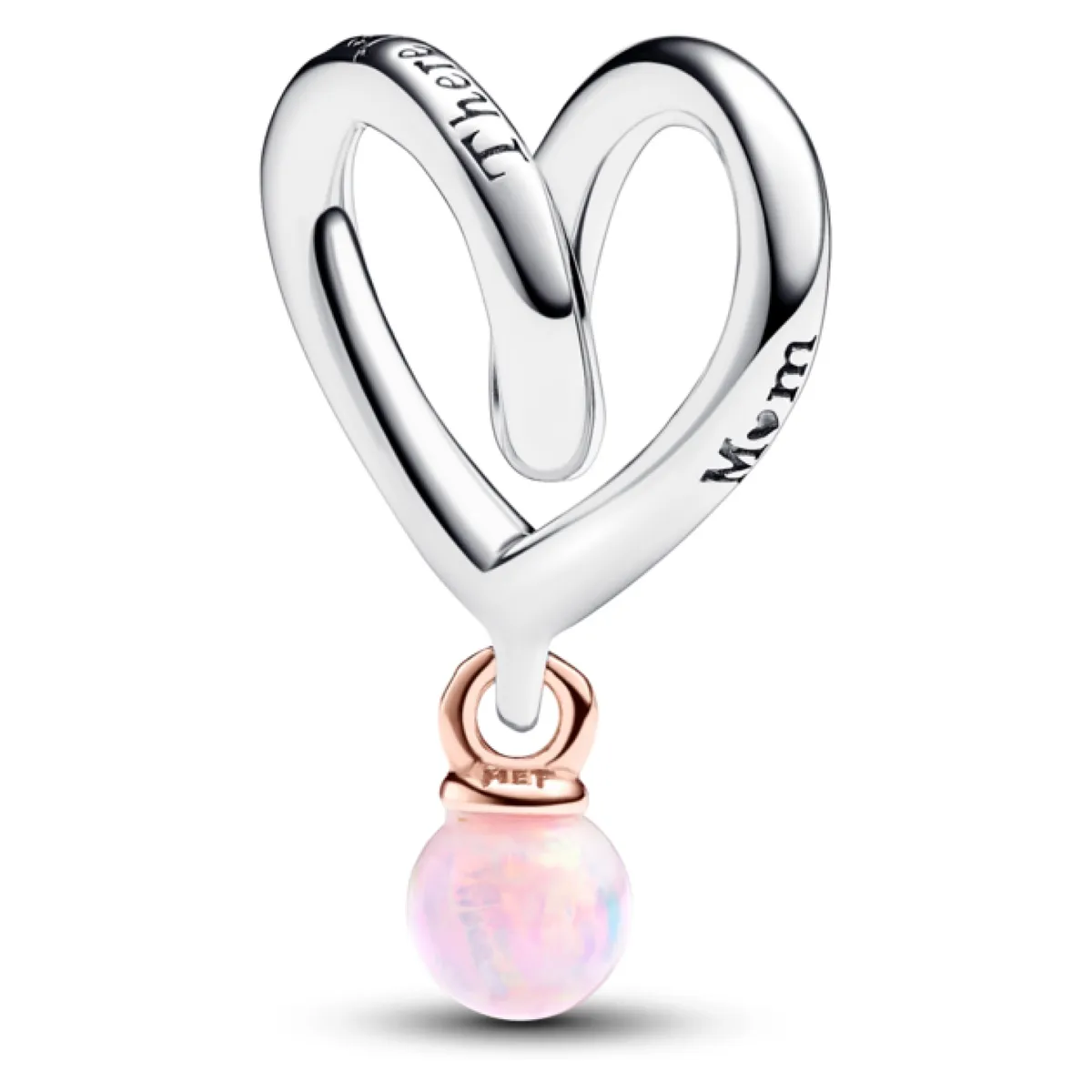 PANDORA - Charm Corazón Envuelto En Dos Tonos Mujer Pandora