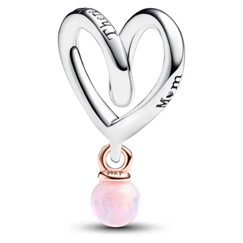 PANDORA - Charm Corazón Envuelto En Dos Tonos Mujer