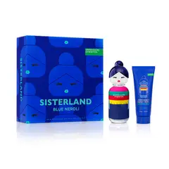 BENETTON - Set Regalo Perfume Mujer Sisterland Blue Neroli EDT 80ml + Loción Corporal 75ml