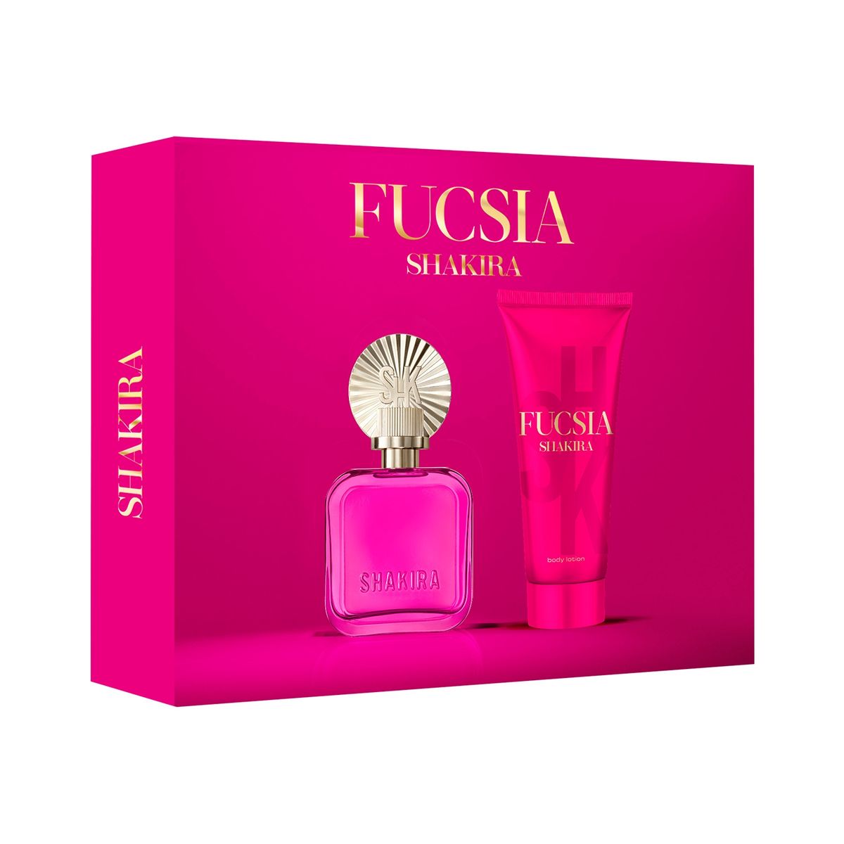 SHAKIRA - Set Regalo Shakira Perfume Mujer Perfume Mujer Fucsia EDP 50ml + Loción Corporal 75ml Shakira