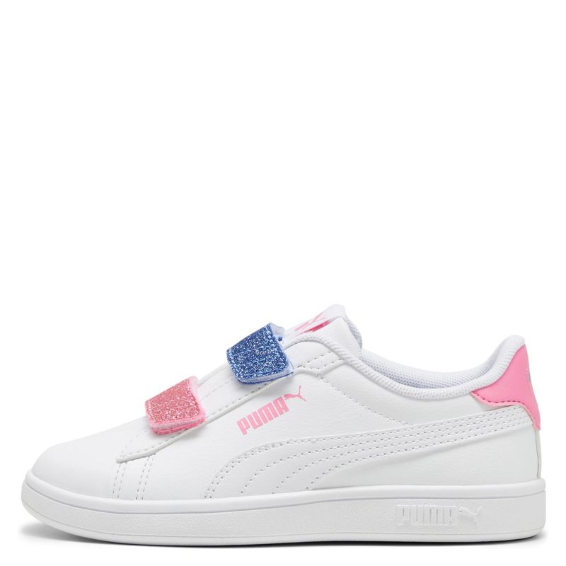 PUMA - Smash 3.0 L Glitter Ps Zapatilla Urbana Niña Blanco (28 A 35)Puma
