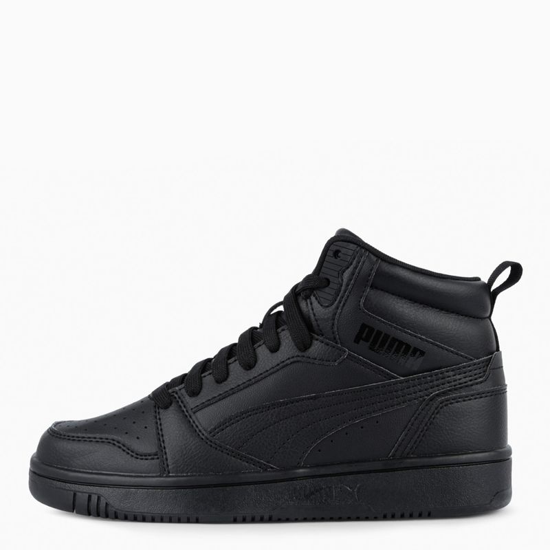 PUMA - Rebound V6 Mid Jr Zapatilla Urbana Niño Negro (35 a 38) Puma