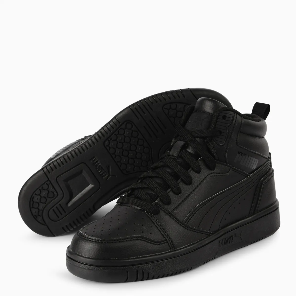 PUMA - Rebound V6 Mid Jr Zapatilla Urbana Niño Negro (35 a 38) Puma