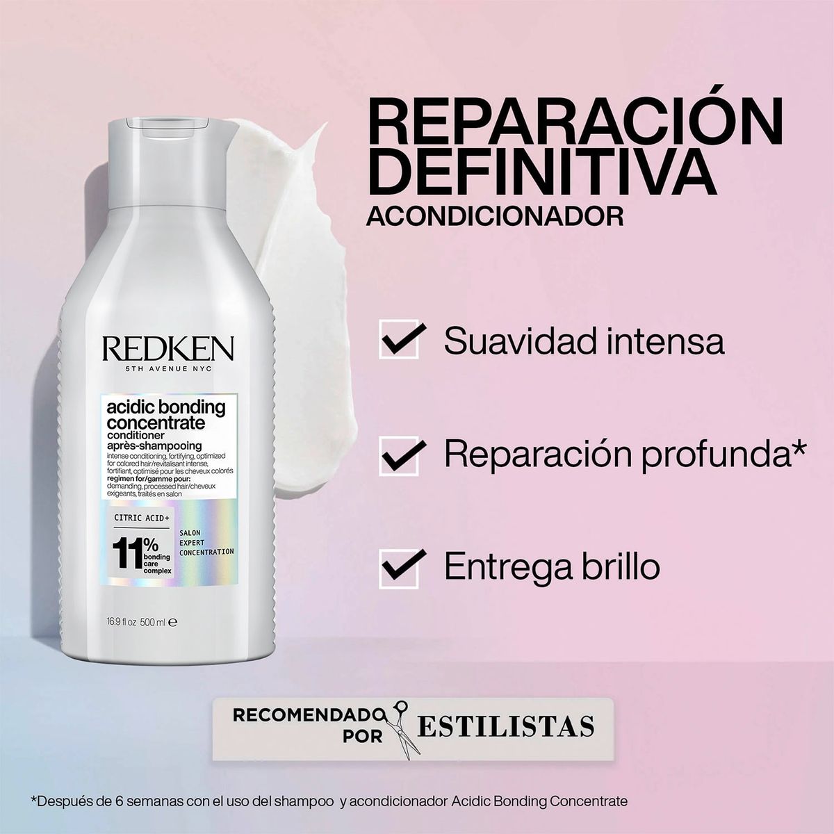 REDKEN - Acondicionador Xl Abc Reparación Total Cabello Dañado Acidic Bonding Concentrate 500Ml Redken
