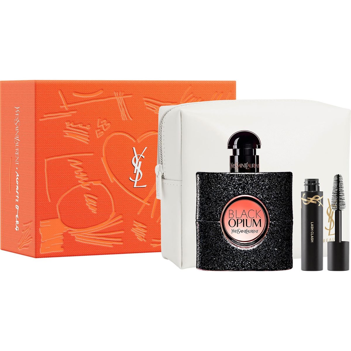 YVES SAINT LAURENT - Set Perfume Mujer Black Opium EDP 50ml + Mini Lash Clash + Neceser Yves Saint Laurent