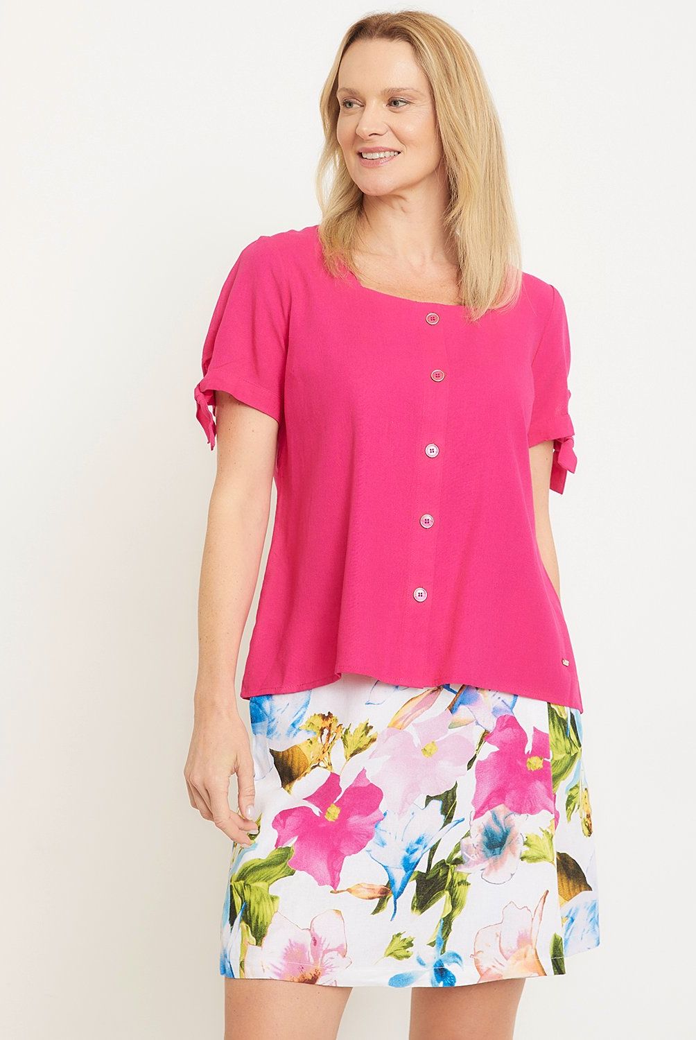 S COCCI - Blusa Manga Corta Lino Mujer S Cocci
