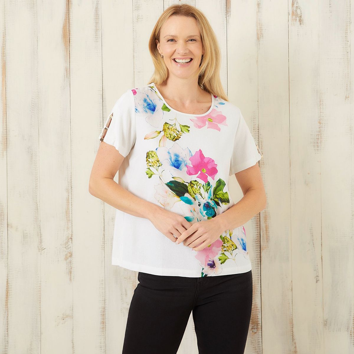 S COCCI - Blusa Manga Corta Lino Mujer S Cocci