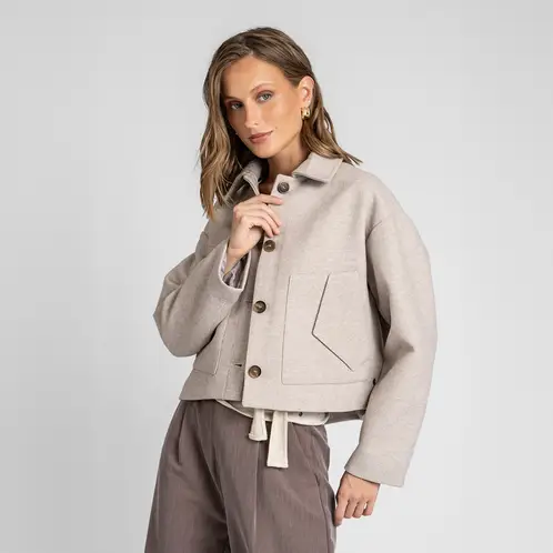 LOLITA POCKET - Chaqueta Amaya Beige