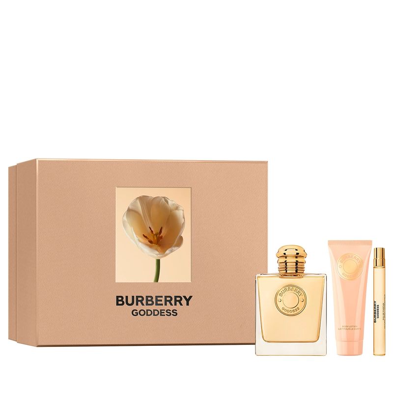 BURBERRY - Set Perfume Mujer Goddess Edp 100 Ml + Body Lotion 75 Ml + Pen Spray 10 Ml Burberry