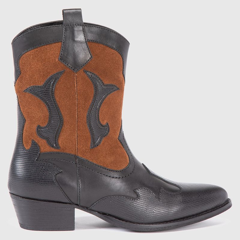 GACEL - Bota Mujer Cuero Negro Gacel