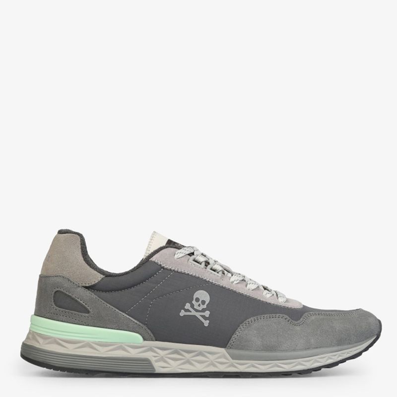 SCALPERS - Calavera Lateral Zapatilla Urbana Hombre Gris Scalpers