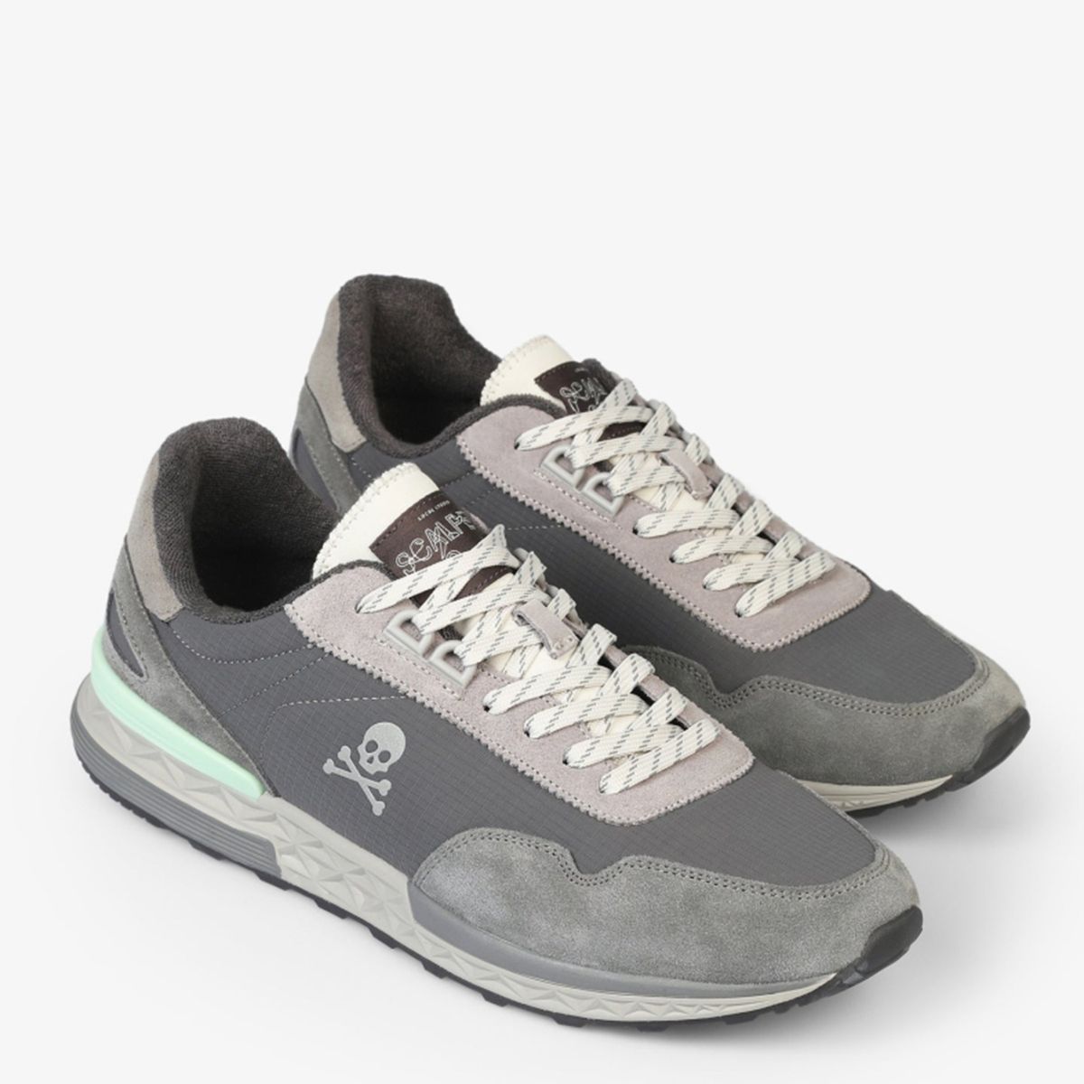 SCALPERS - Calavera Lateral Zapatilla Urbana Hombre Gris Scalpers