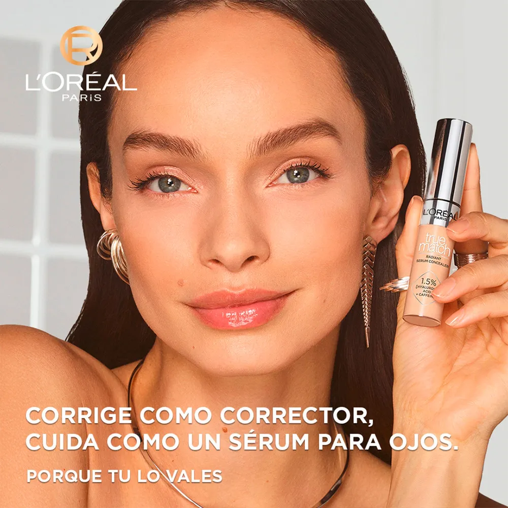 Corrector Líquido L'Oréal Paris Radiant Serum Concealer Tono1R, foto 7